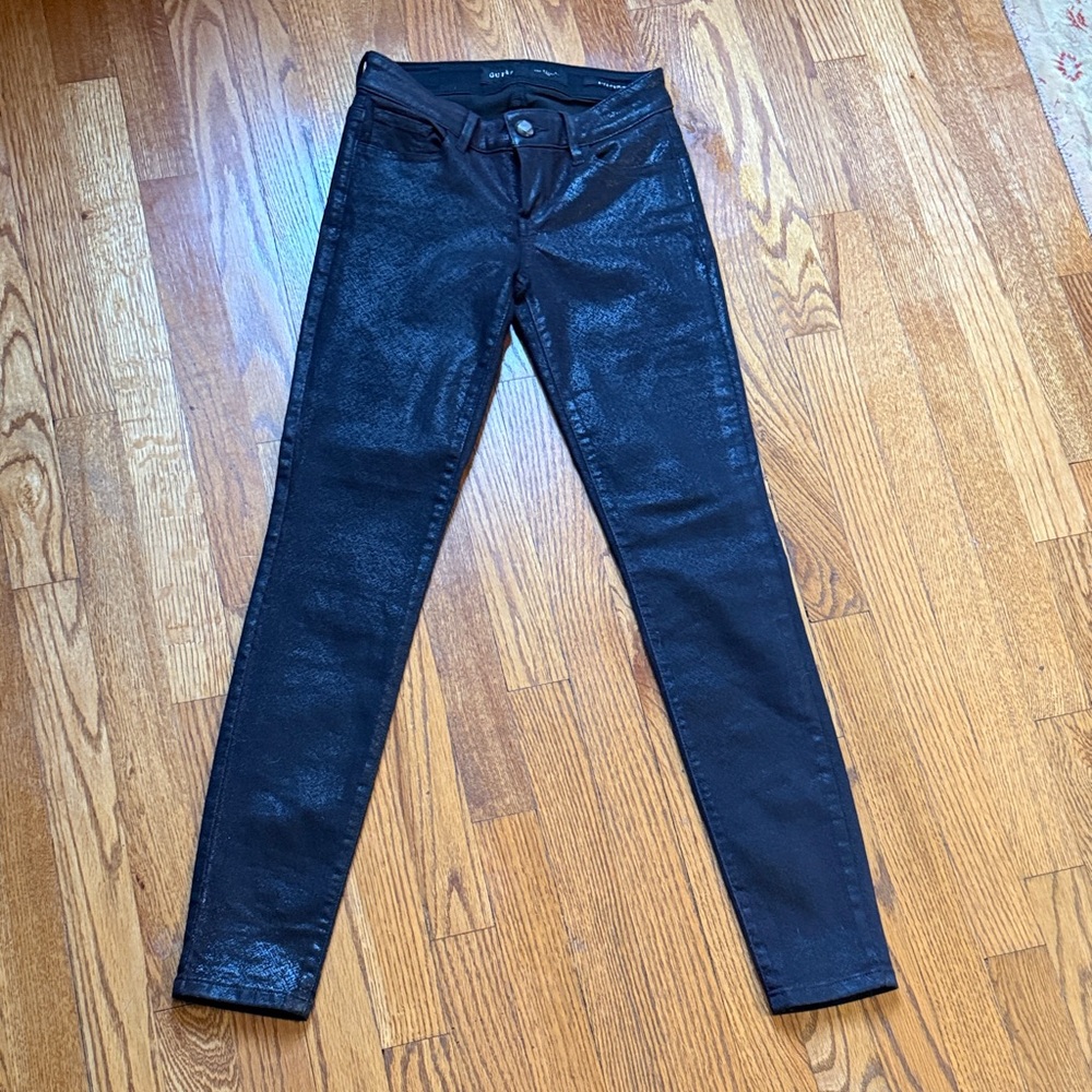 Guess Metallic Brown shinny stretch Jeans